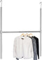 DecoBrothers Adjustable Hanging Closet Rod, Chrome