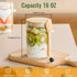 HeipokLife 6 Pack 16oz Glass Jars with Bamboo Lids and Spoon,Overnight Oats Container,Round Glass Containers