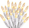 ODEETRONIC Incandescent Christmas Lights, 21.63ft 100 Count Clear Christmas Mini Lights Connectable,