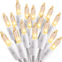 ODEETRONIC Incandescent Christmas Lights, 21.63ft 100 Count Clear Christmas Mini Lights Connectable,