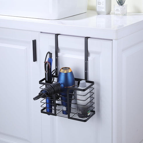 YIGII Hair Dryer Holder, 3-in-1 Hair Tool Organizer, Adjustable Height Bathroom Organizer for Flat/Curling Irons, Hair