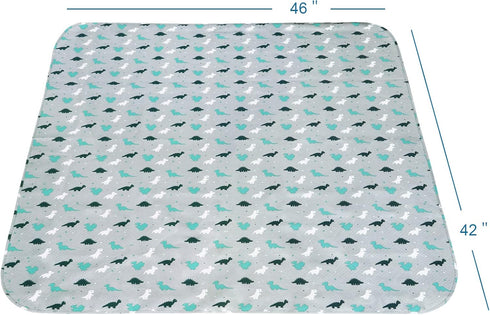 2 Pack 46" 42" Splat Mat for Under High Chair & Arts & Eating Mess, Waterproof Baby Playtime Anti-Slip High Chair Mat