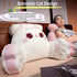 WQHSXXIA Cute Kitty Rest Reading Pillow for Adults, Kawaii Soft Lumbar Pillows Rest Cushion with Washable Cover