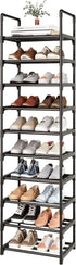 COAPUKT 10 Tier Tall Shoe Rack Organizer 20-25 Pairs Shoe Tower Shelf,Metal Shoe