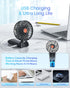 Rechargeable Portable Handheld Mini Fan: Small Foldable Personal Fan with 180° Adjustable 4 Speed Wind for Travel, Black