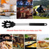 Silicone Pasta Fork, High Heat Resistant Spaghetti Spoon Server with Stainless Steel Handle (Black)
