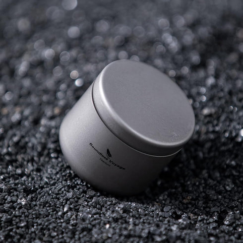 Boundless Voyage Titanium Small Tin Can Box Canister, Food Storage Container for Tea, Coffee, Herb, Candy, Chocolate,