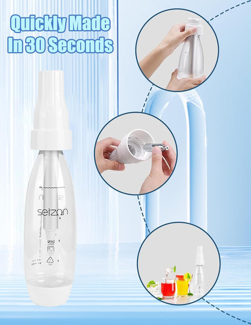 34 Oz CO2 Portable Soda Maker Machine Sparkling Water Maker for Home Travel Instant Carbonation Cartridges Not Included