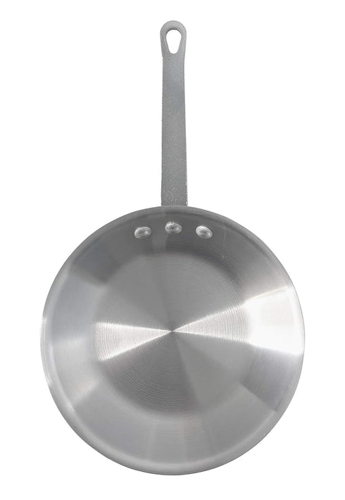 Update International Aluminum Fry Pan, 12in Uncoated, Silver