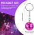 12 Pieces Disco Ball Keychain Party Favors, 70s Silver Mirror Ball Keychain Set for Halloween Christmas Party