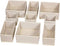 DIOMMELL 9 Pack Foldable Cloth Storage Box - Closet Organizer for Baby Clothes, Underwear, Bras, Socks, Beige