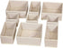 DIOMMELL 9 Pack Foldable Cloth Storage Box - Closet Organizer for Baby Clothes, Underwear, Bras, Socks, Beige