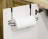 Basicwise Hanging Paper Towel Holder Over-The-Cabinet Door Organizer Rack Space-Saving Kitchen and Under-Sink Storage