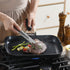 S·KITCHN Nonstick Grill Pan for Stove Tops, Induction Compatible KBBQ - 13 × 9IN with Folding Handle and Pour Spouts