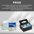 Multifunction PU Leather Tissue Box Cover, Black Rectangular Storage Box for Napkins, Remote Control, Desk Organizer