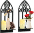 Zzbakress 2 Pcs Gothic Sconces Wall Decor - Black Goth Arched Church Wall
