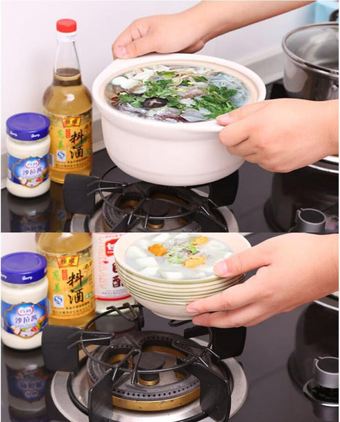 Kitchen Stove Accessories - Five Ear Cream Pot Shelf Safe Gas Stove Pot Fittings Bracket Rack