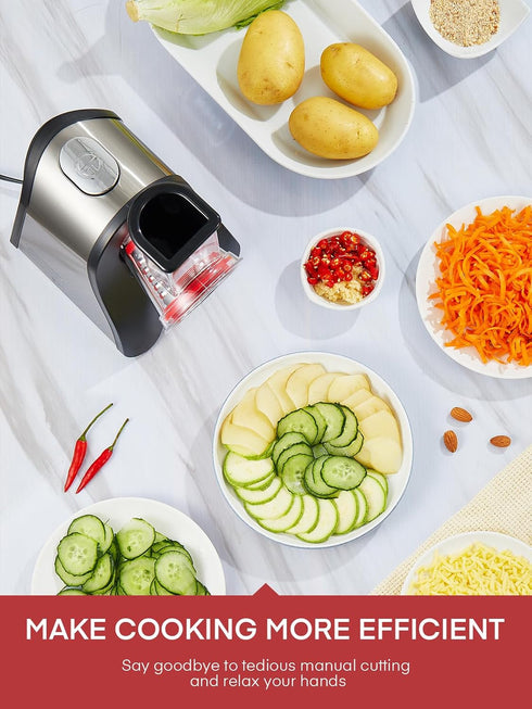 Electric Cheese Grater, 150W Cheese Shredder for Home Kitchen Use, One-Touch Control Slicer