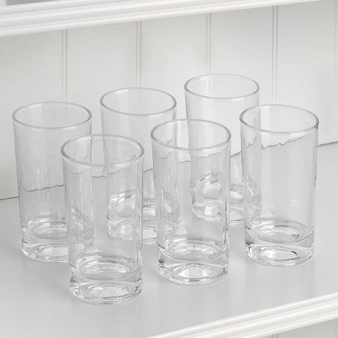 Set 6, 5.5-ounce Set, 5.5 Mfacoy Small Juice Glasses of Glass Cups, Heavy Base Small Drinking Glass Clear Cups, Thick