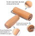 Whaline 2 Pieces Wood Pastry Pizza Roller, Non Stick Wooden Rolling Pin for Home Kitchen Baking (T-Maple and H-Maple)