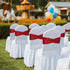 Poise3EHome Red Sequin Chair Sashes, Folding Chair Covers Bow for Wedding Party Reception Decorations, 10 PCS