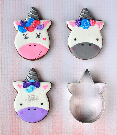 Unicorn Face Cookie Cutter | 4" Made in USA by Ann Clark