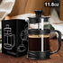 PARACITY French Press Coffee/Tea Maker, 11.8OZ Mini Press with 304 Stainless Steel Filter & Heat Resistant Glass