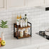 Giikin Countertop Shelf Organizer, 2 Tier Kitchen Spice Rack Organizer for Countertop, Wood Coffee Counter Shelf Organizer for Home (Brown, S) by Giikin