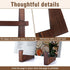 Cookbook Stand for Kitchen - 8.8 Inch Wooden Holder for Kitchen Counter, Multifunctional Rustic Brown Recipe Book Stand.