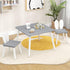 Set, 2 Set, 3 Set HONEY JOY Kids Table and Chair Children Wooden Activity Table & Chairs Solid Wood Legs, Easy