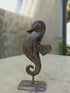 DeKulture Seahorse Statue, Recycled Iron Ocean Decor, Nautical Home Accent (4x2.5x8.5 Inches)