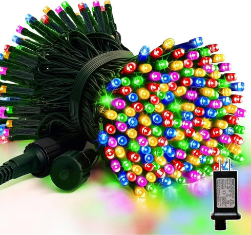 LAMPHOME 200LED 66FT Multicolor Christmas Mini String Lights,Plug in Waterproof Connectable LED