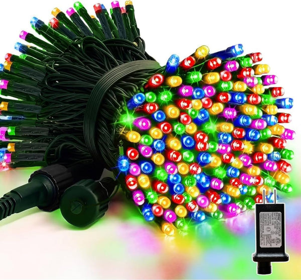 LAMPHOME 200LED 66FT Multicolor Christmas Mini String Lights,Plug in Waterproof Connectable LED