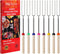 8 PCS Marshmallow Roasting Sticks, 32 Inch Telescoping Smores Sticks for Open Fire Pit, BBQ Skewers for Campfire