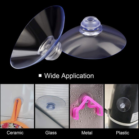 ANCIRS 30 Pack 40mm Suction Cups for Glass Table Tops, Rubber Transparent Anti-Collision Sucker Pad