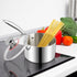 LIANYU 1QT Tri-Ply Stainless Steel Saucepan with Lid, Small Cooking Pot for Pasta, Soup