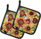 Caroline's Treasures 8766PTHD Pair of Sunflowers Pot Holders, Kitchen Heat Resistant Oven Hot Pads, 7 1/2 x 7 1/2