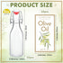 Havawish 16 8 oz Pcs Homemade Olive Oil Swing Top Glass Bottles Clear Flip Top Bottles with Airtight Lids Labels