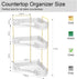 3-Tier Counter Countertop, Countertop GTI Corner Bathroom Organizer, Large Capacity Makeup Organizer Perfume Cosmetics