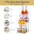 kimilus 4 Bottle Coffee Syrup Organizer Coffee Syrup Rack for Coffee Bar Kitchen Small Wine Rack for Bar Family Storage