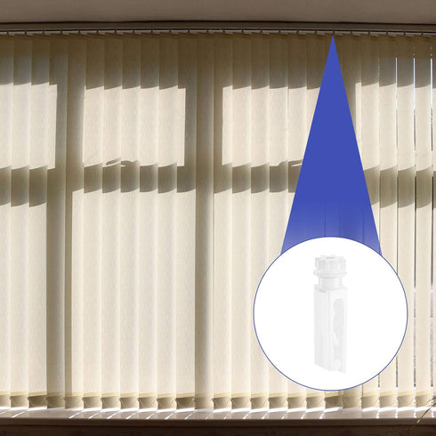 Vertical Blind Replacement Parts, Repair Tabs White Stems for Window Carrier Vertical Blinds, 20 Pieces