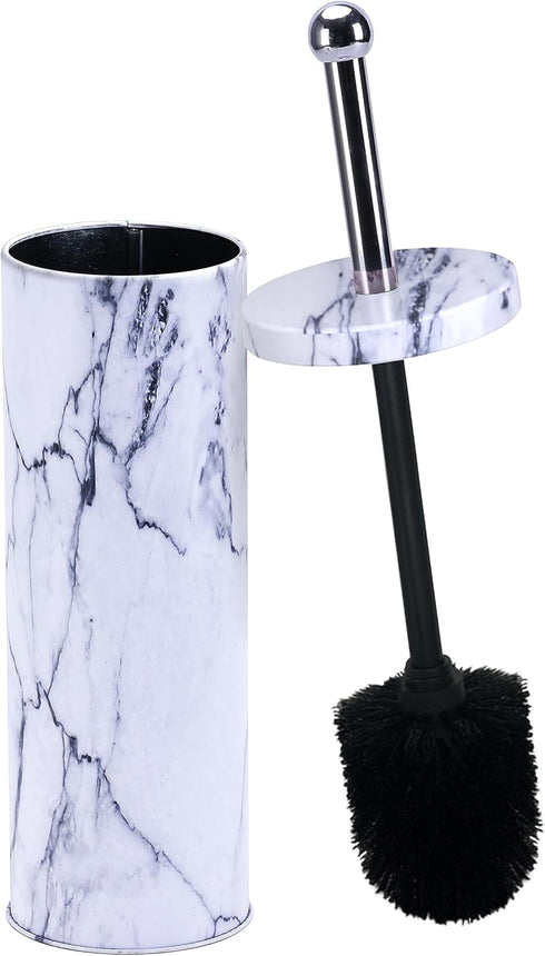 Deep & Sturdy Toilet Bowl Brush with Holder, Durable Silicone Scrubbing Tool for Bathroom Cleaning Supplies