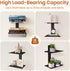 4 2 Pack Wawocs Invisible Bookshelf for Wall, Tier Floating Bookshelf Made of Heavy Duty Metal, Vertical Spine Book