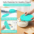 1-Quart 2 Pack) SOPHICO Silicone Replacement Lids Fit Ultimate Glass Containers, Airtight Seal Bowl Covers for Yogurt