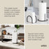Umbra Squire Free-Standing Paper Towel Holder for Kitchen or Bathroom, Modern Metal Design Looks Like Cast Iron, Black