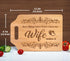 Wife Birthday Gift Ideas, Kitchen Gifts for Wife her Wedding Anniversary - Engraved Bamboo Cutting Board 12.3"L x 8.7"W x 0.4"Th - Wife Gifts from Husband