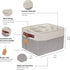 DECOMOMO Storage Bins - Fabric Storage Baskets for Organizing Closet Shelf, Large Linen Bins with Handles, 3 Pack
