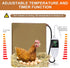 15.7 23.6 inch Chicken Heating Pad Chick Brooder Pad Poultry Heated Mat Adjustable Digital Thermostat Brood Heater