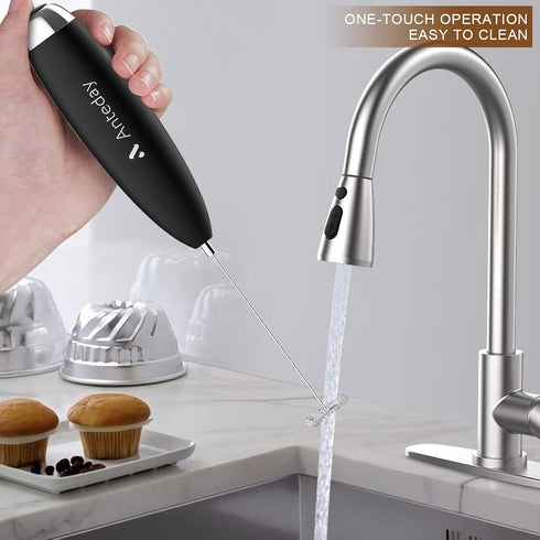 Electric Milk Frother Handheld, Battery Operated Drink Mixer for Coffee, Matcha Whisk, Foam Maker for Hot Chocolate