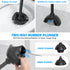 Toilet Plunger and Brush Set, Silicone Bowl Brush and Heavy Duty Toilet Plunger with Ventilated Holder